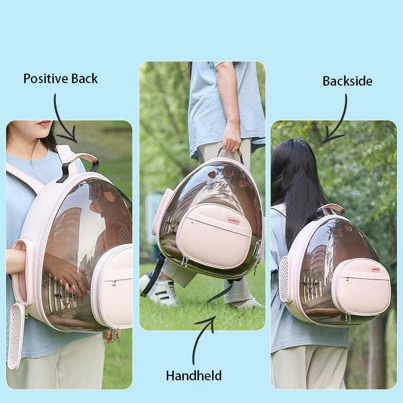Hard Cat Carrying Bag 2 Color Space Capsule Pet Backpack