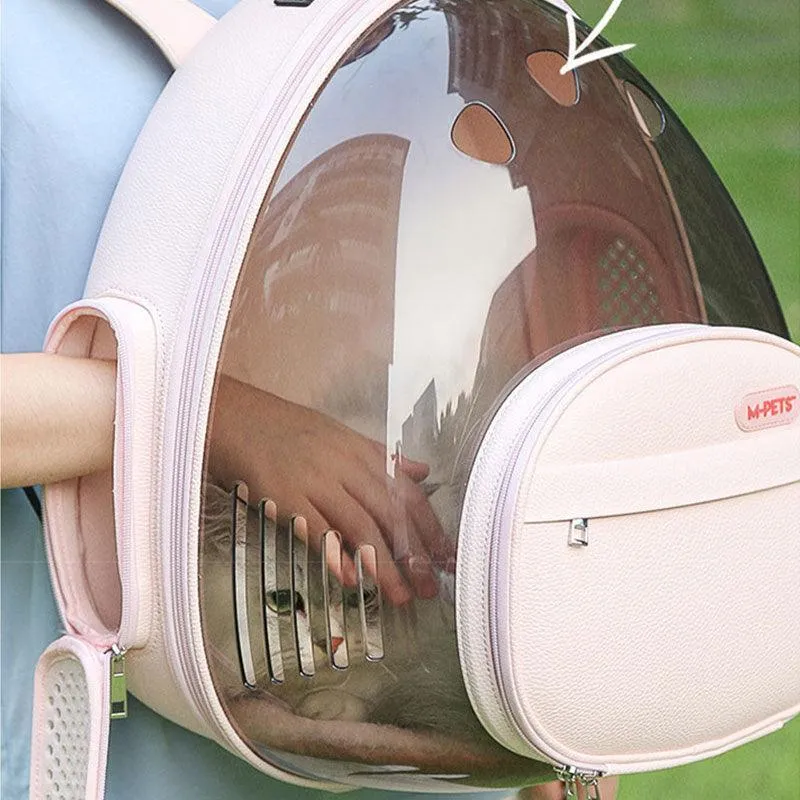Hard Cat Carrying Bag 2 Color Space Capsule Pet Backpack