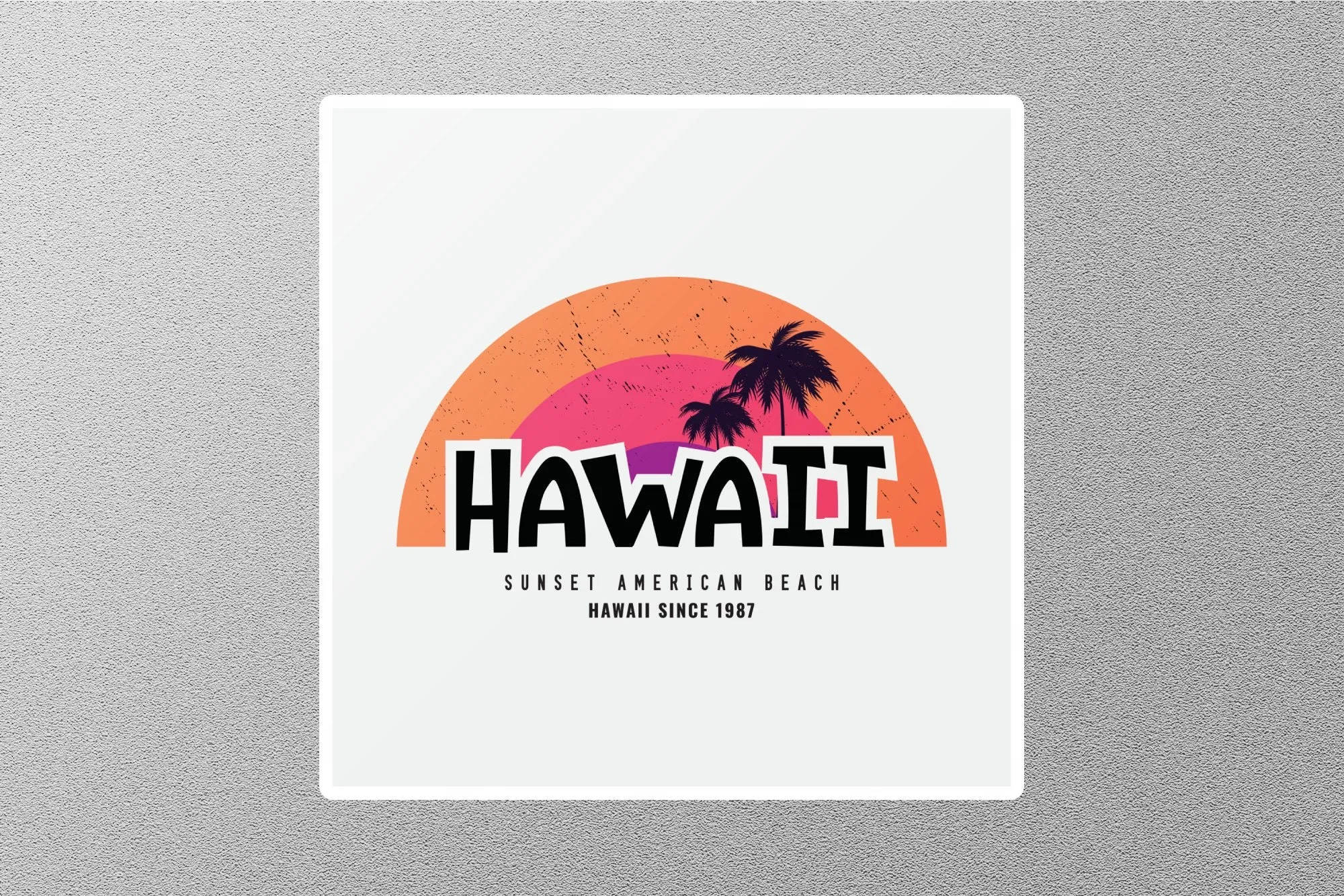 Hawaii Sunset Beach Travel Sticker