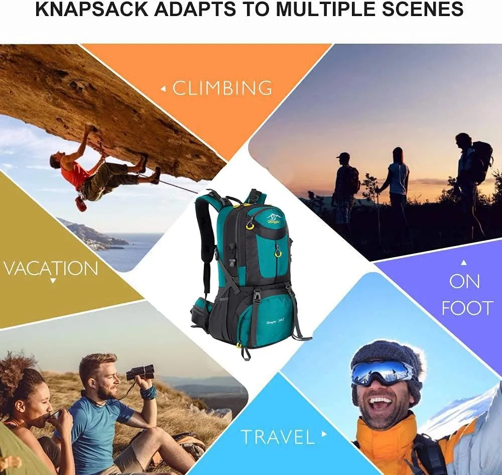 Hiking Backpack Waterproof Travel Fishing Climbing Camping 50L Hiking Daypack Trekking Bag Outdoor Adventure Sports