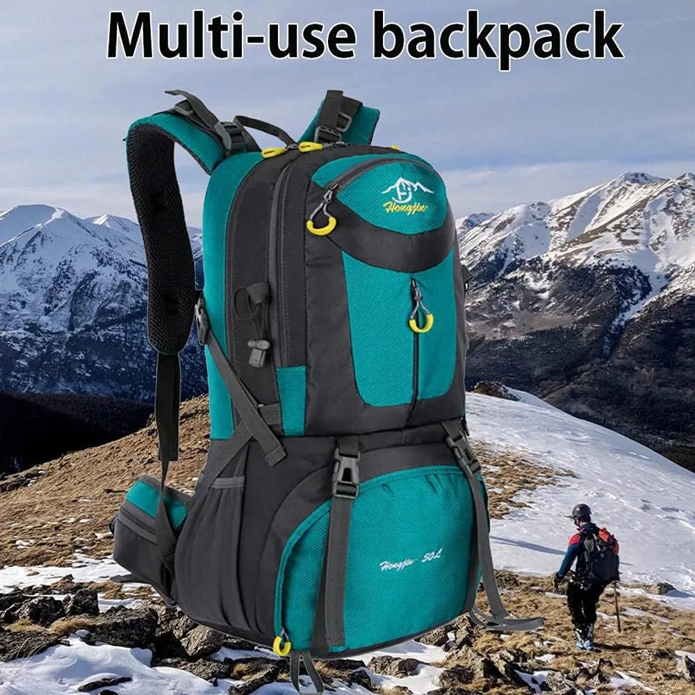 Hiking Backpack Waterproof Travel Fishing Climbing Camping 50L Hiking Daypack Trekking Bag Outdoor Adventure Sports