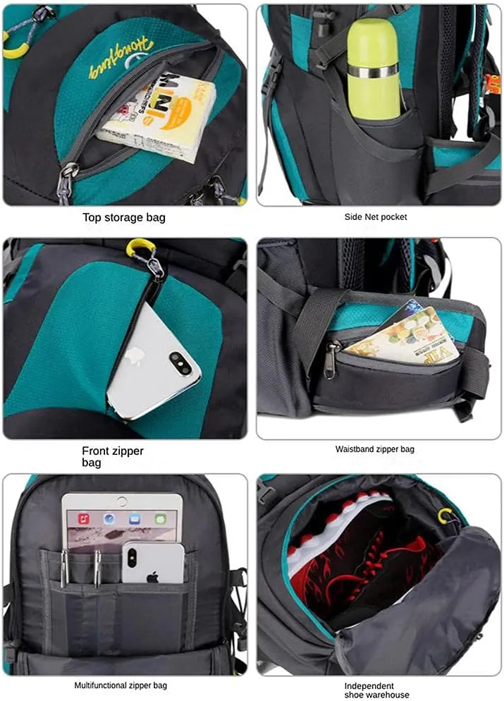 Hiking Backpack Waterproof Travel Fishing Climbing Camping 50L Hiking Daypack Trekking Bag Outdoor Adventure Sports