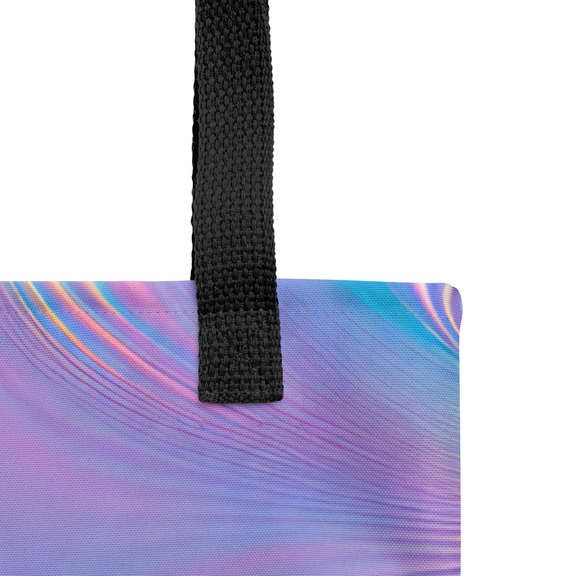 Holographic Neon Ripples All Over Print Tote Bag