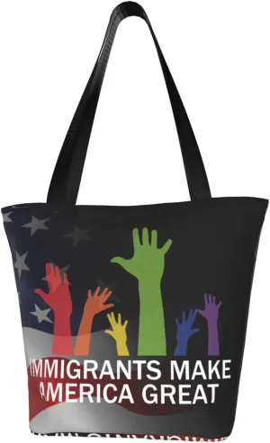 Immigrants Make America Great Fashion Shoulder Bag Large Capacity For Man Or Woman