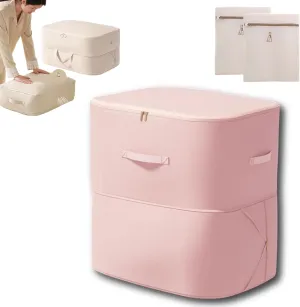 Implicationi Ultra Space Saving Self Compression Organizer, Implicationi Compression Organizer, Large Capacity Compression Bags for Travel, for Clothes, Comforters (Pink,2Floo21.25 * 16.53 * 23.62in)