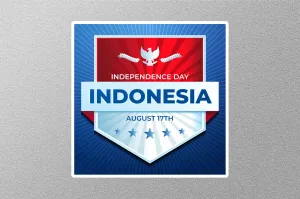 Independence Day Indonesian Travel Sticker