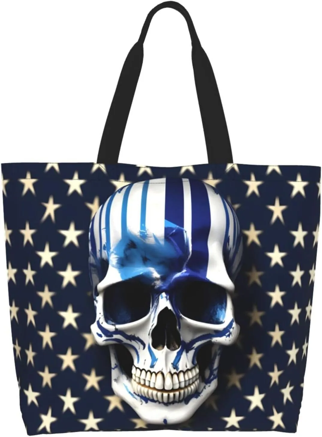 Indigo Flame Print Print Shoulder Bag For Women Shopping Bags Tote Bag Large Storage Handbag Grocery Bags