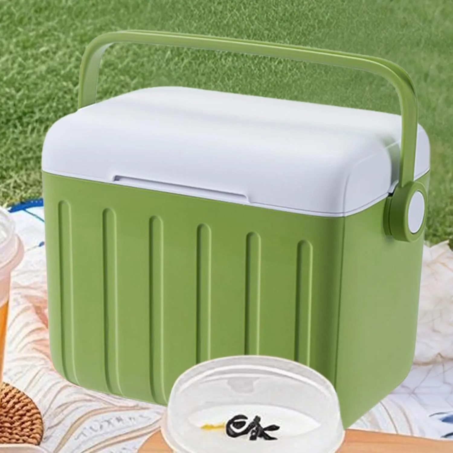 Insulated Cooler - Ice Box Carrier, Travel Camping Fridge | 6L Cooling Chest with Gel Pack for Car Road Trip Meal Storage Fishing Adventures Picnic Outdoor Breast Milk Gear Worksite Utility Use