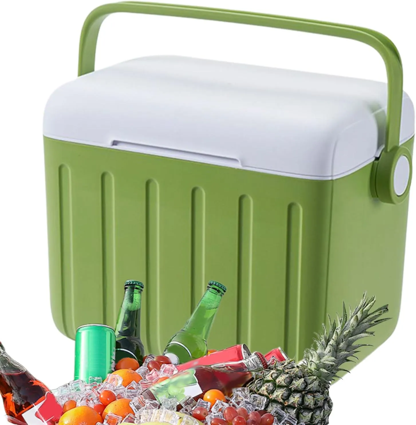 Insulated Cooler - Ice Box Carrier, Travel Camping Fridge | 6L Cooling Chest with Gel Pack for Car Road Trip Meal Storage Fishing Adventures Picnic Outdoor Breast Milk Gear Worksite Utility Use