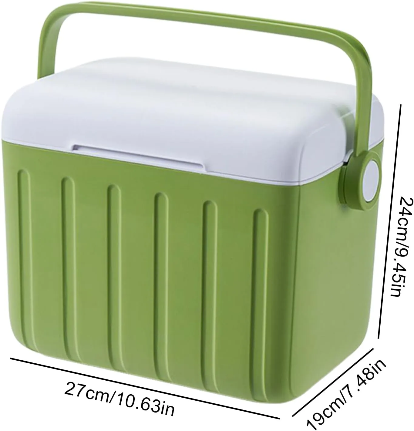 Insulated Cooler - Ice Box Carrier, Travel Camping Fridge | 6L Cooling Chest with Gel Pack for Car Road Trip Meal Storage Fishing Adventures Picnic Outdoor Breast Milk Gear Worksite Utility Use