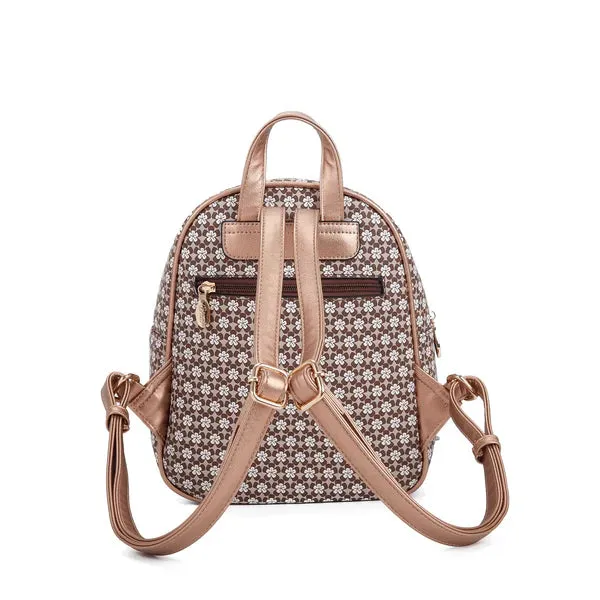 ITALY WANDERLUST MINI FASHION BACKPACK WITH TWINKLE STAR DESIGN - BLACK