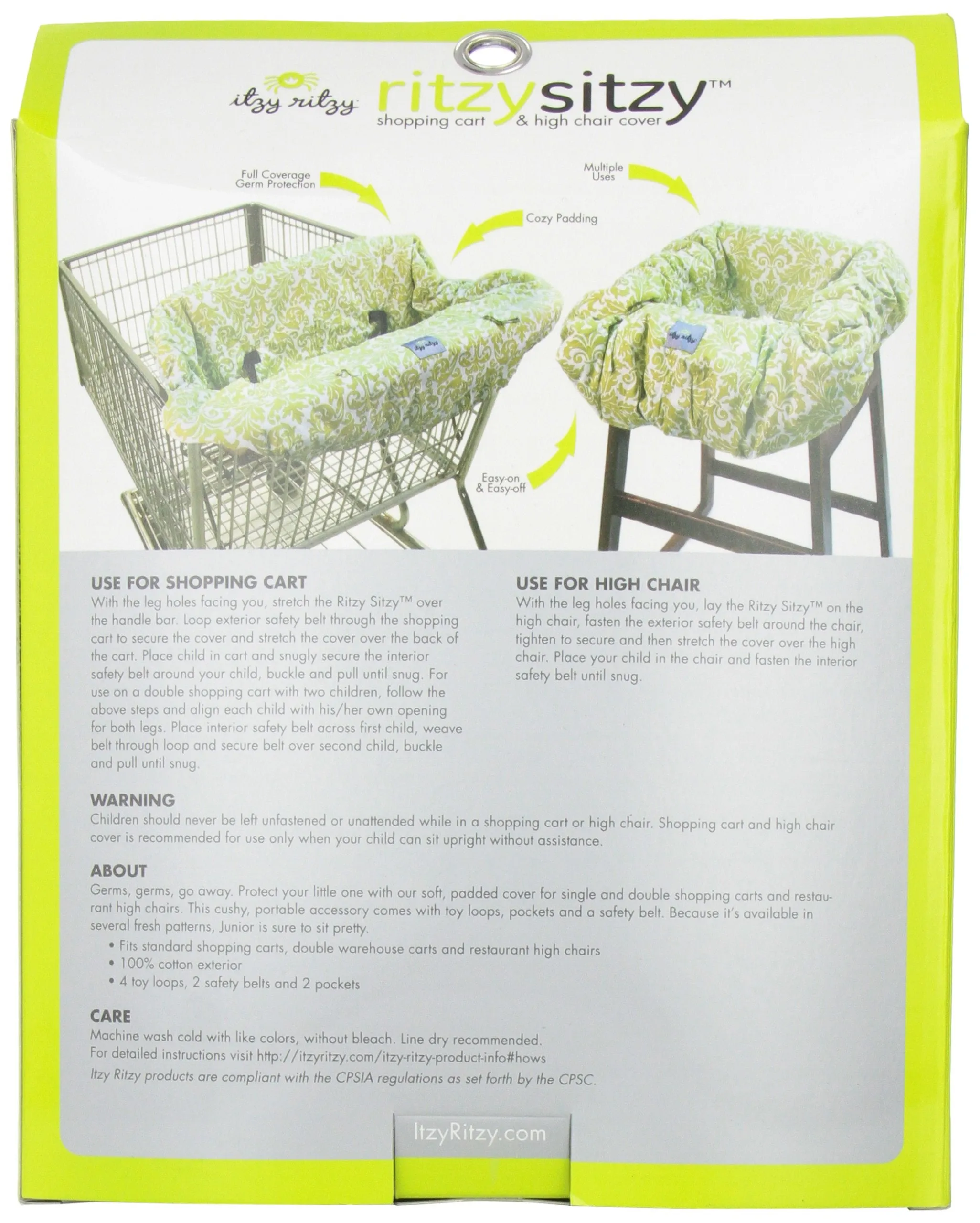 Itzy Ritzy Shopping Cart and High Chair Cover