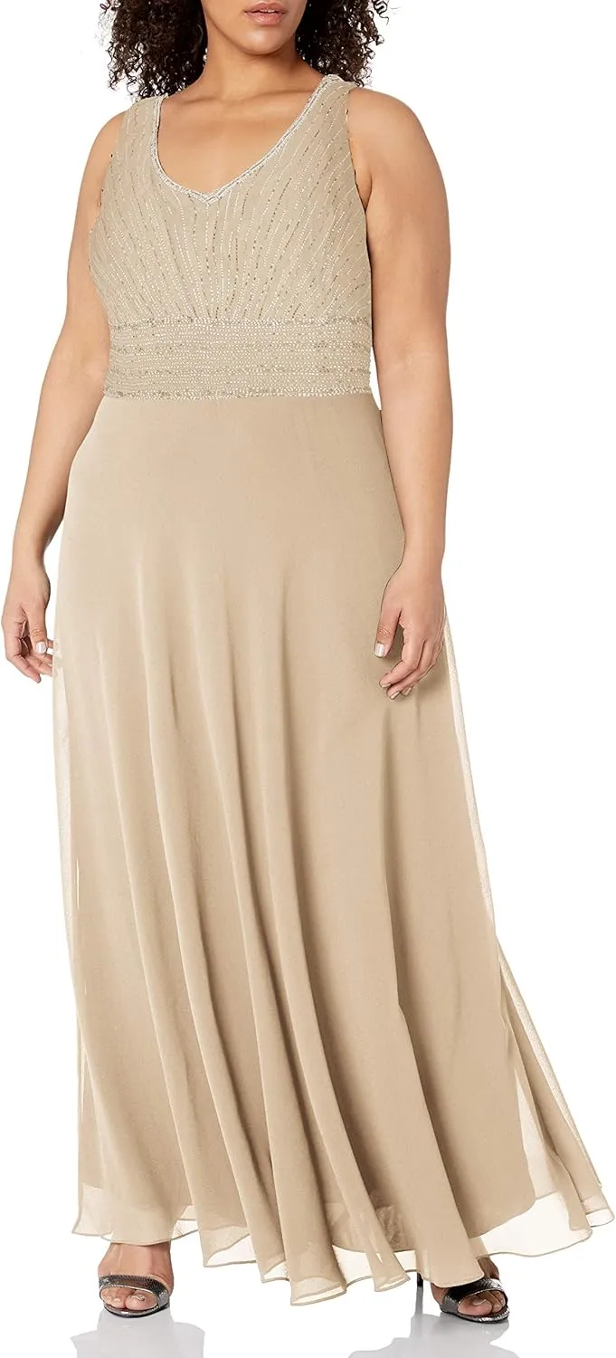 J Kara Women's Jacket Dress with Beaded Trim