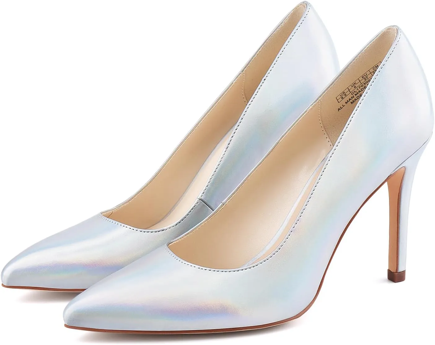 JENN ARDOR Women's High Heels Closed Pointed Toe Stiletto Classic Office Dress Bridal Wedding Pumps Sexy Prom Shoes