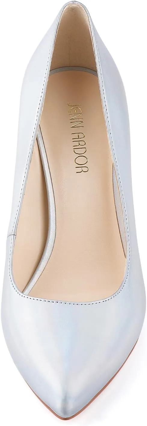 JENN ARDOR Women's High Heels Closed Pointed Toe Stiletto Classic Office Dress Bridal Wedding Pumps Sexy Prom Shoes