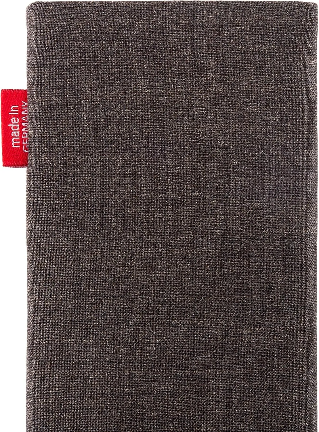Jive Brown Custom Tailored Sleeve for Mobistel Cynus F3. Fine Suit Fabric Pouch with Integrated Microfibre Lining for Display Cleaning