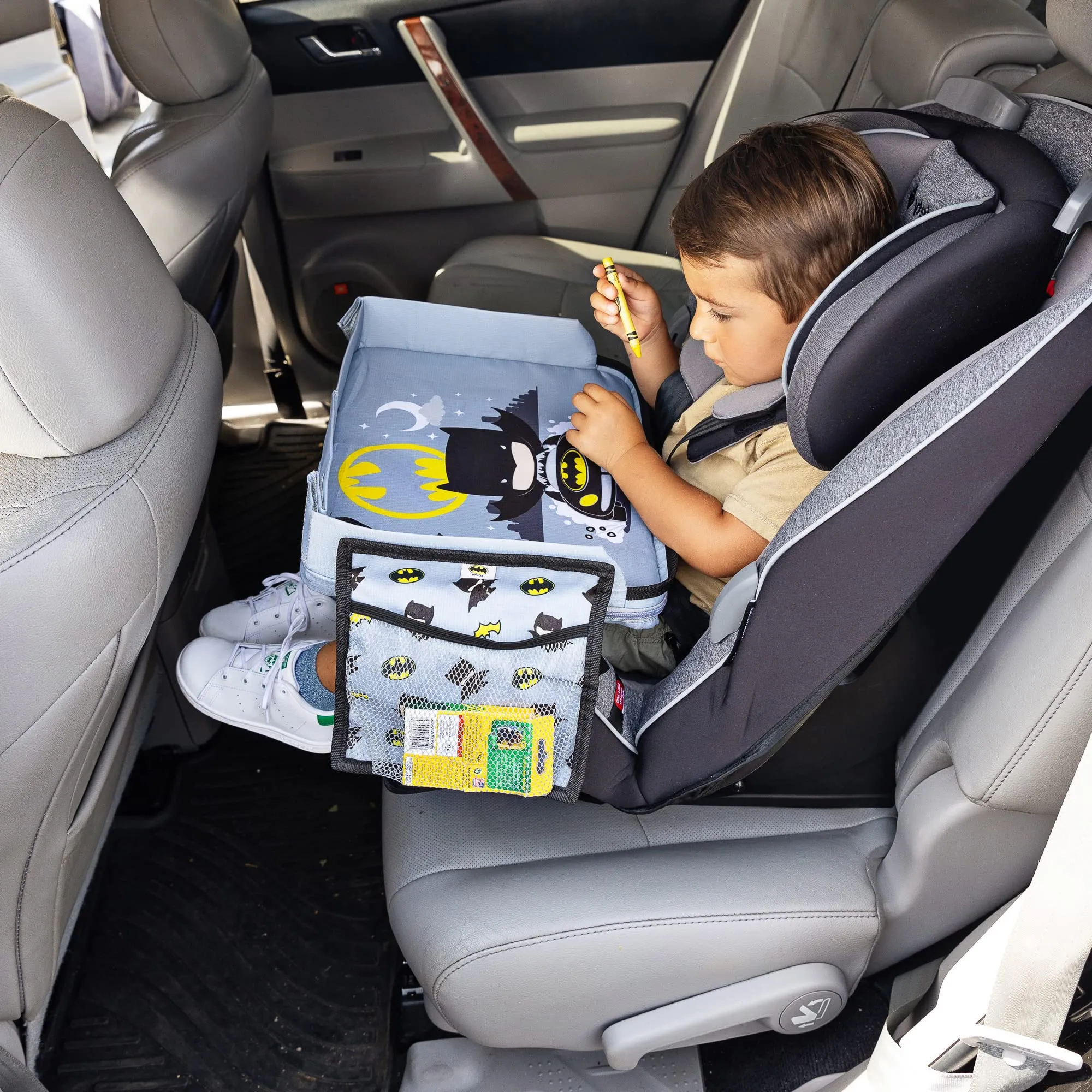 J.L Childress 3-in-1 Travel Tray & iPad Tablet Holder, Car Seat Lap Tray for Toddlers & Kids