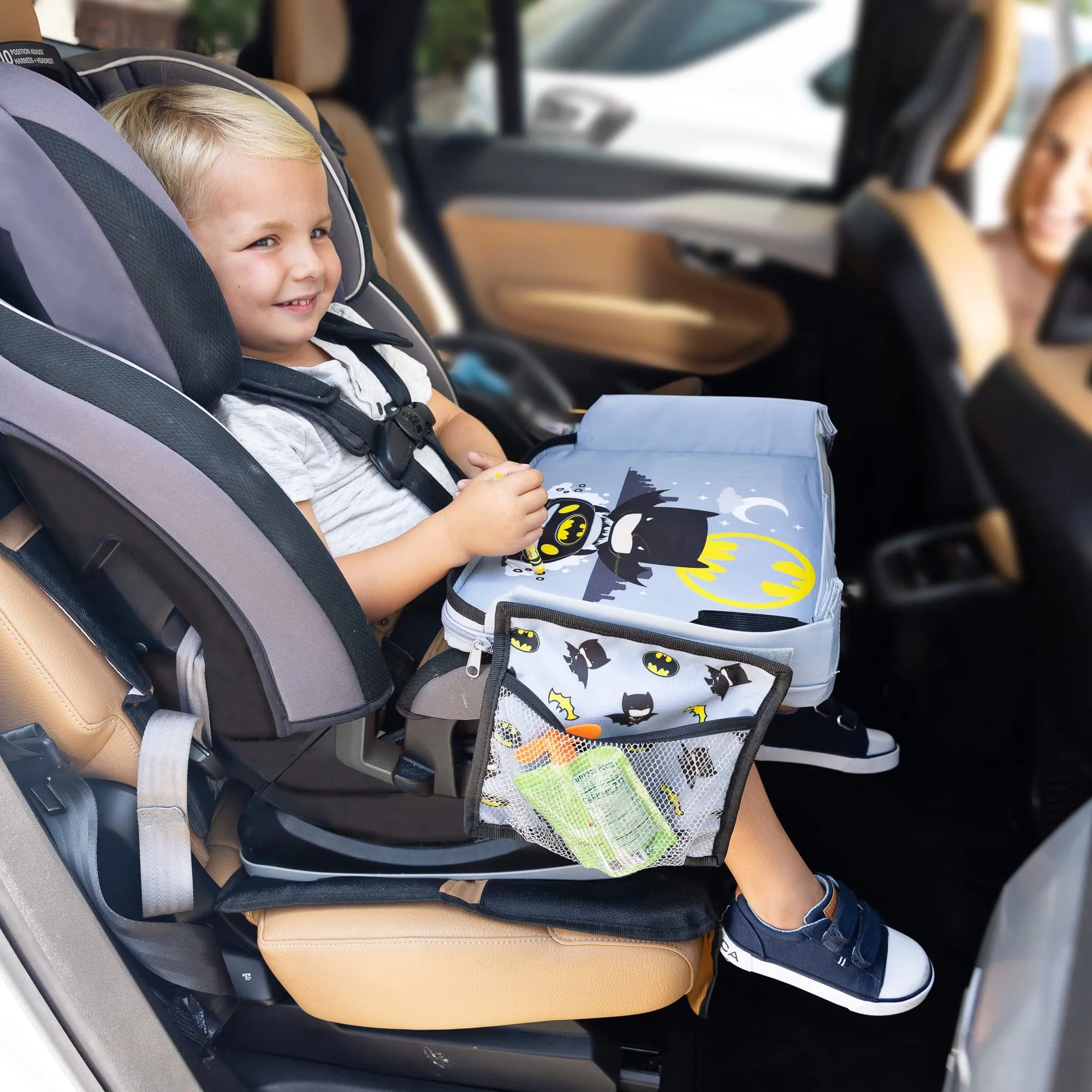 J.L Childress 3-in-1 Travel Tray & iPad Tablet Holder, Car Seat Lap Tray for Toddlers & Kids