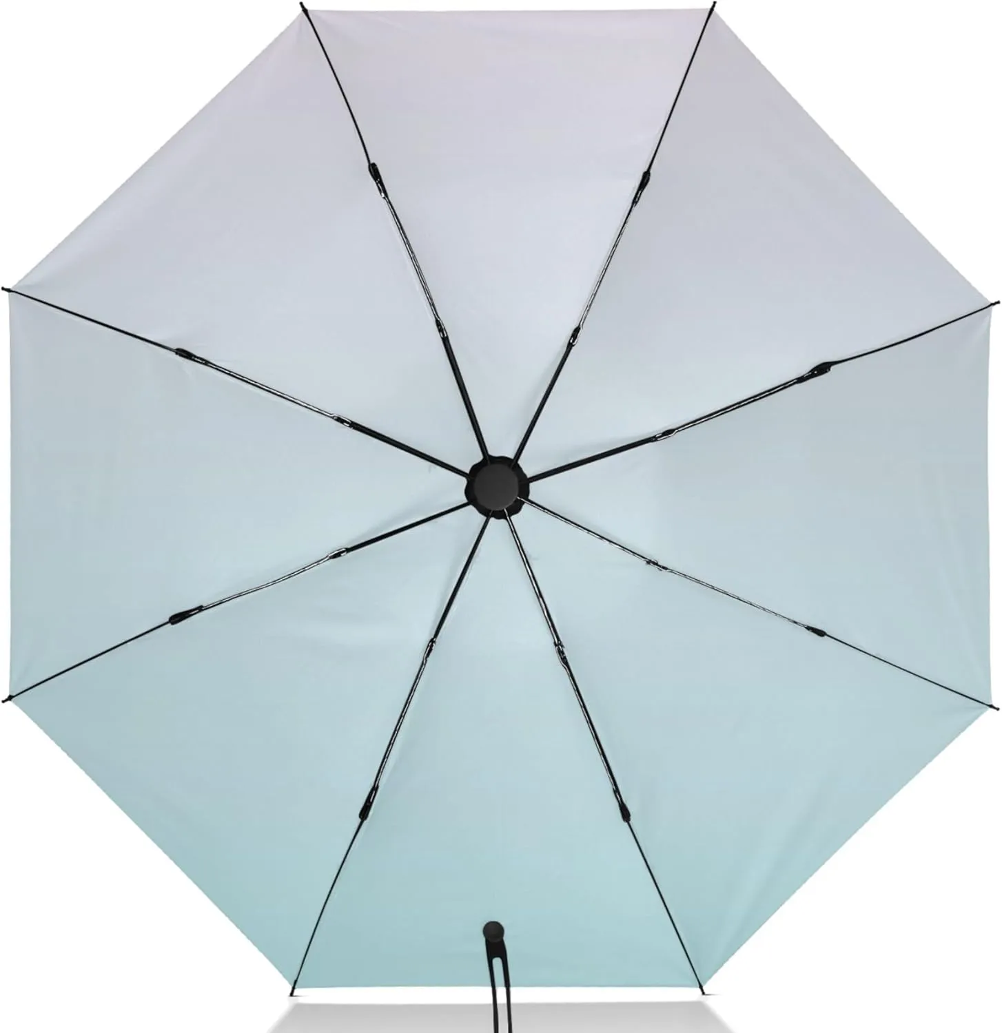 Joisal Violet Slate Blue Gradient Travel Umbrella Windproof Travel Black Uv Protection Umbrella Portable Umbrella Automatic Open and Close for Rain and Sun