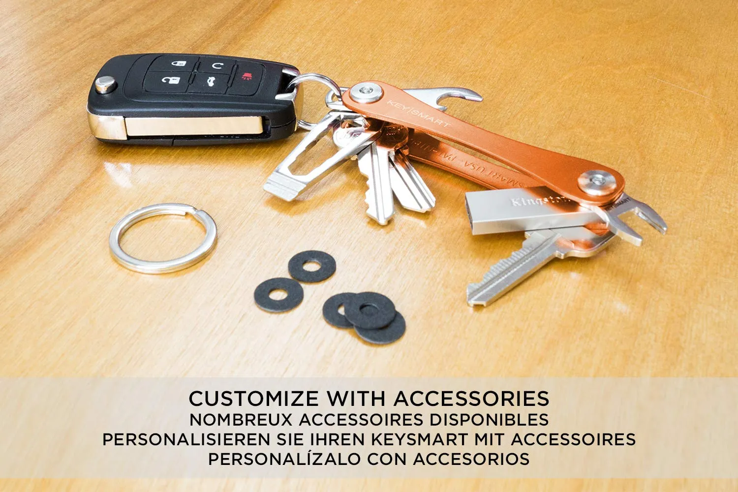 KeySmart Compact Key Holder 2 8 Keys Slate