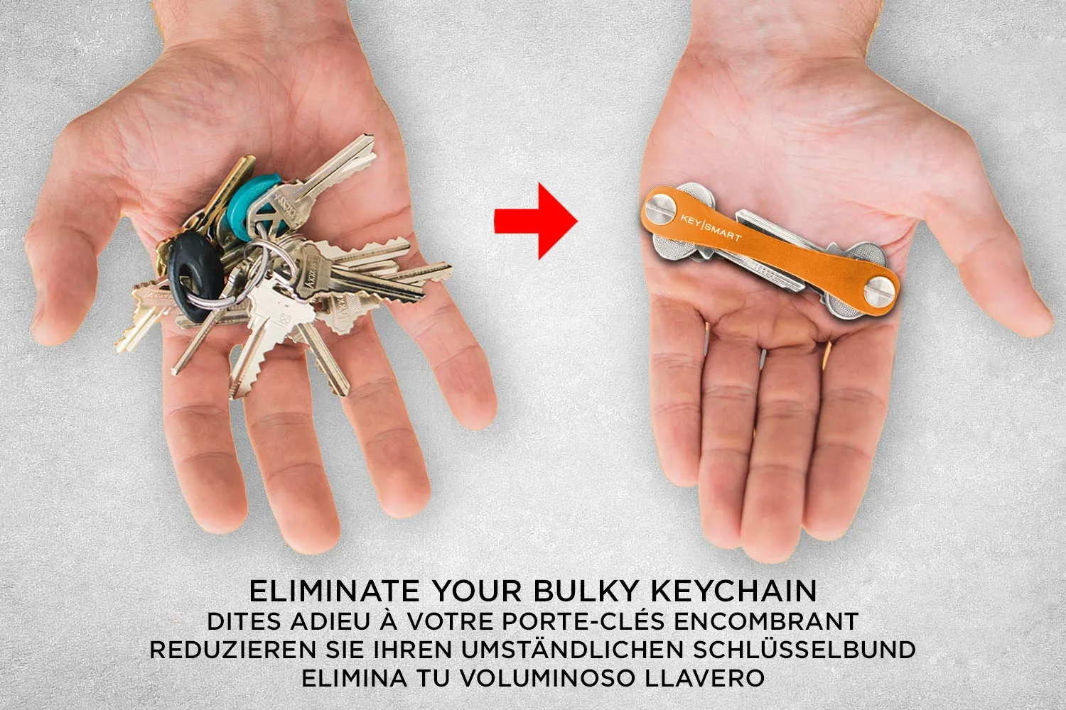 KeySmart Compact Key Holder 2 8 Keys Slate