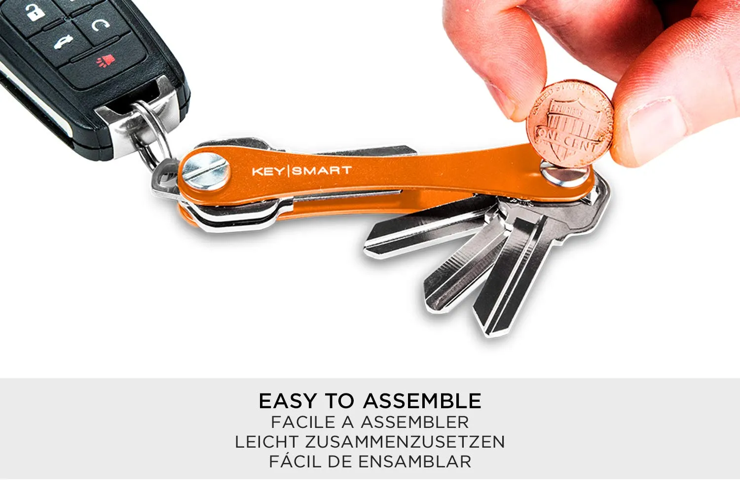 KeySmart Compact Key Holder 2 8 Keys Slate