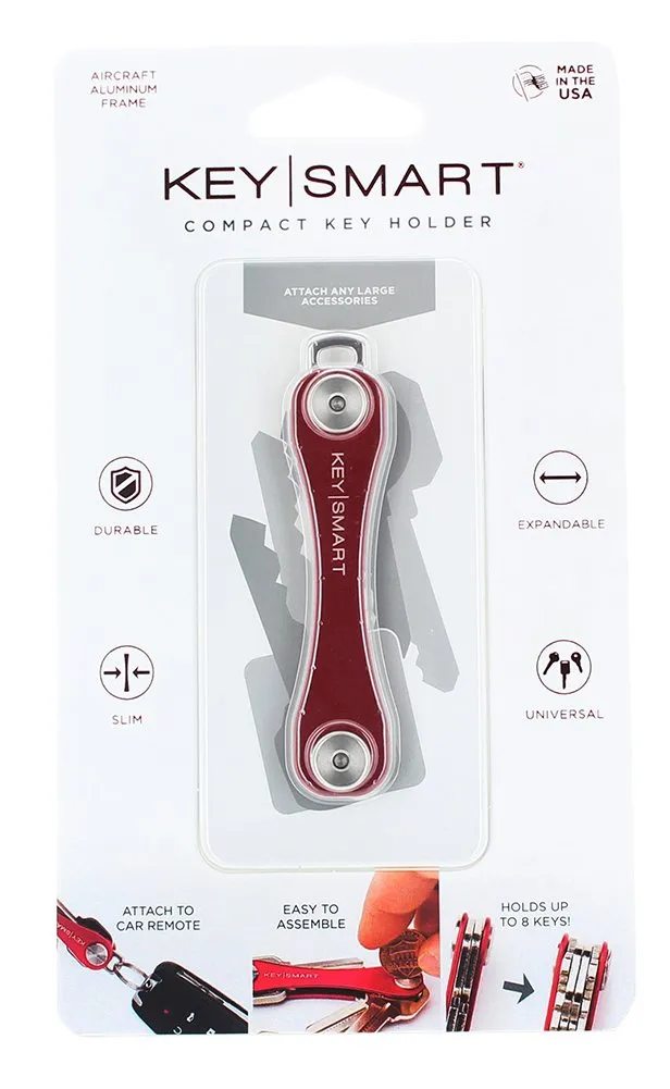 KeySmart Compact Key Holder 2 8 Keys Slate