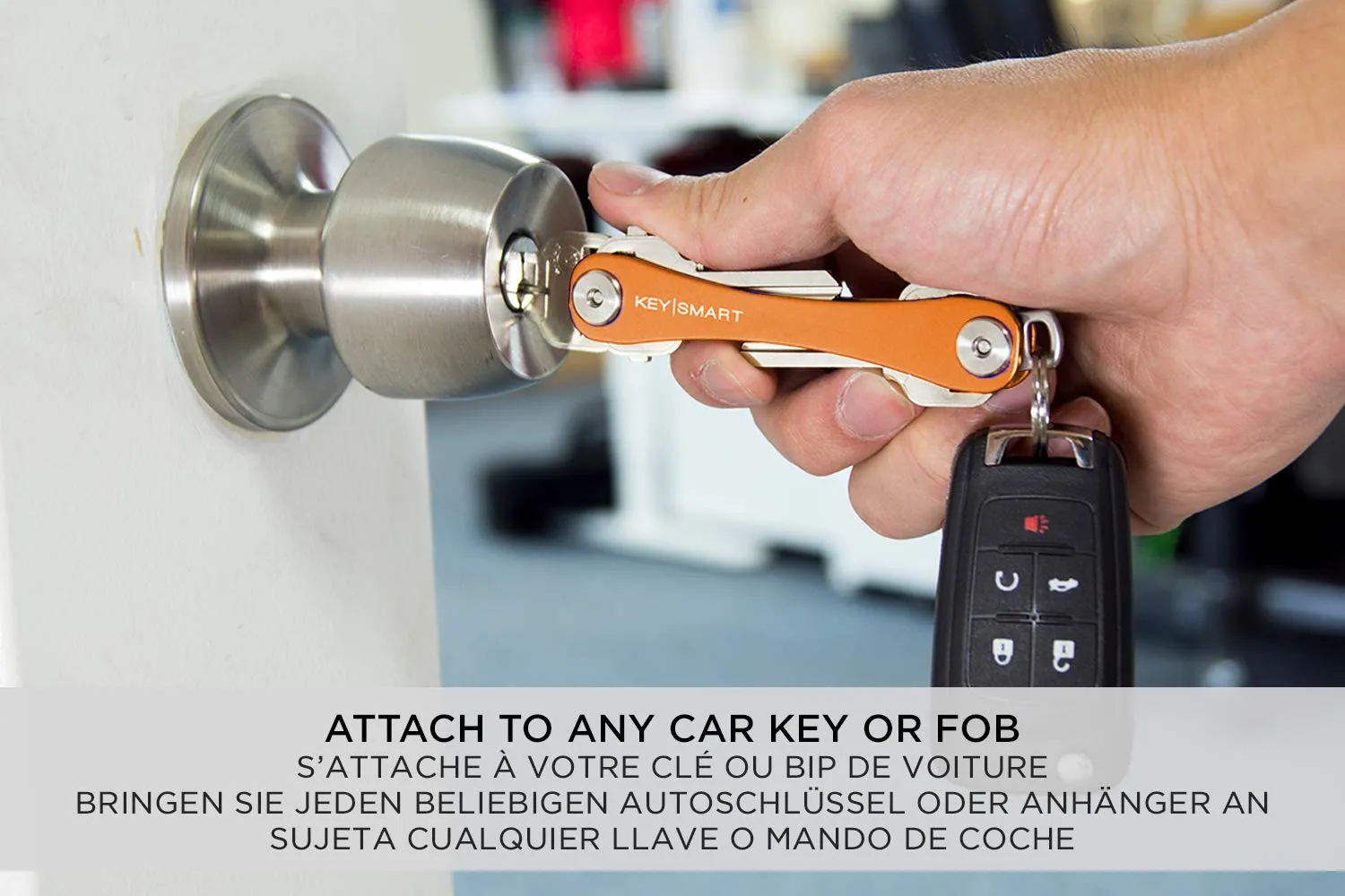 KeySmart Compact Key Holder 2 8 Keys Slate