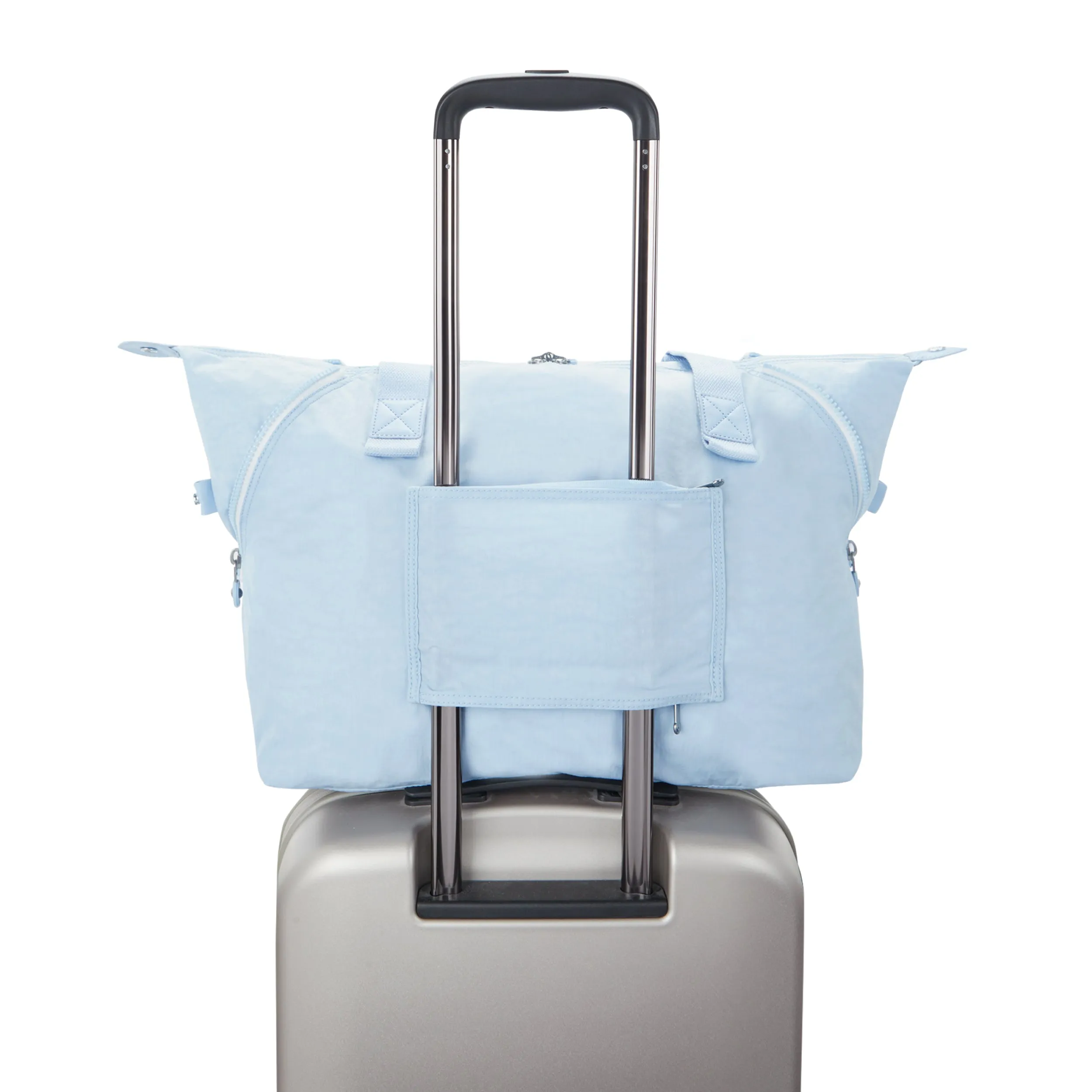 KIPLING-Wellness Art M-Multi-Use Large Tote with Expandable Front Pocket-Frost Blue Bl-I4277-LZ8