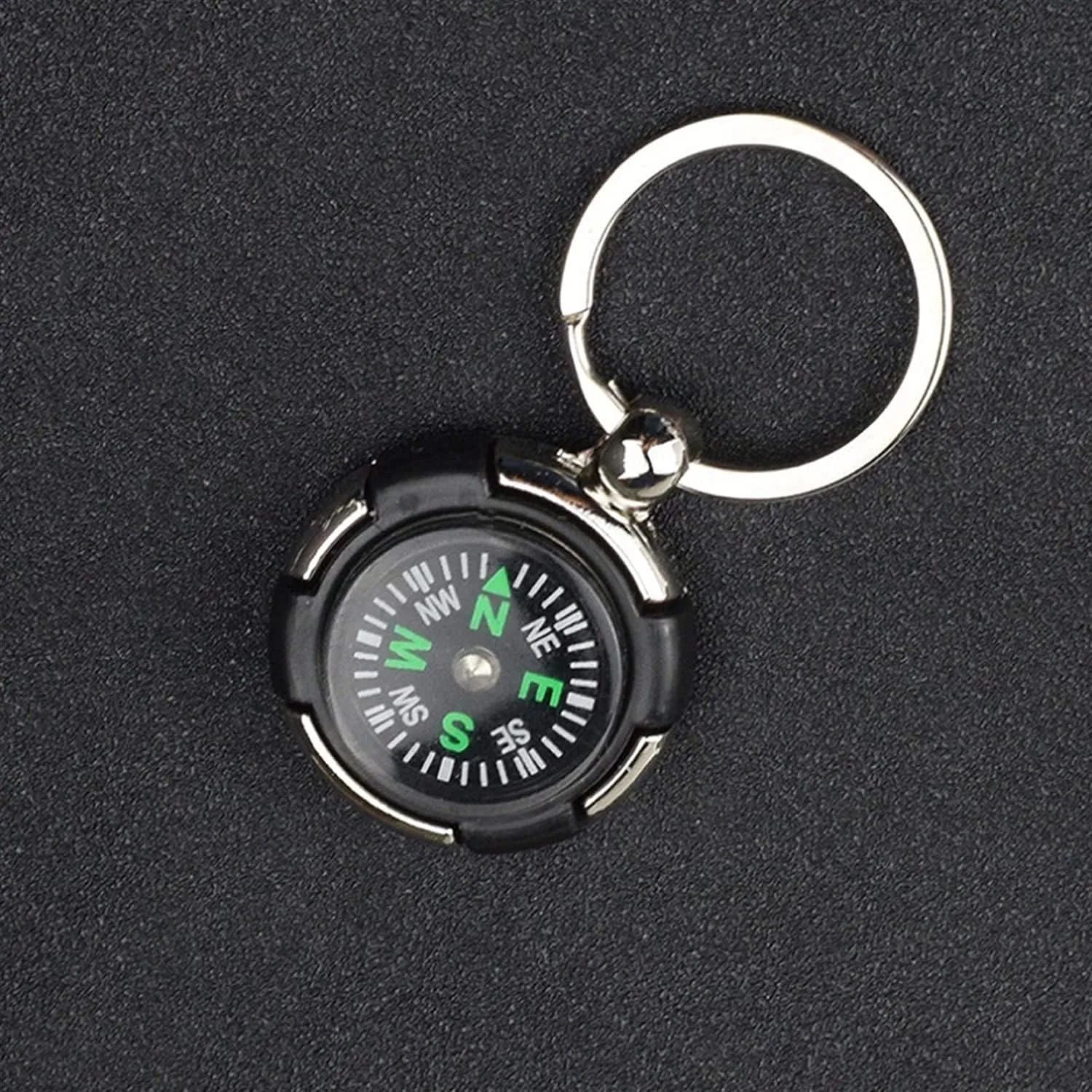 KouRy Super Mini Portable Travel Compass Keychain，Waterproof Compass，Travel Backpack Pendant，Essential Tools for Camping Durable