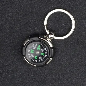 KouRy Super Mini Portable Travel Compass Keychain，Waterproof Compass，Travel Backpack Pendant，Essential Tools for Camping Durable