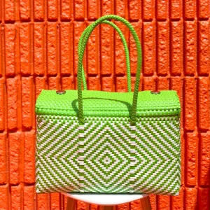 Large Duffel - Lime   White