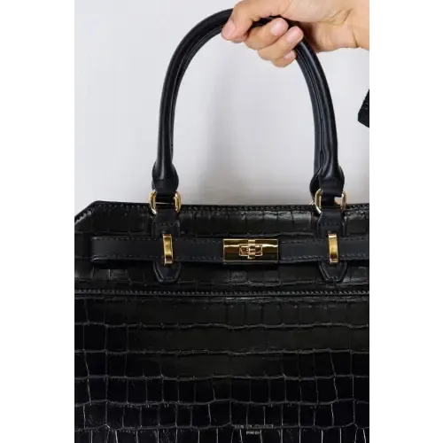 Leather Crocodile Handbag