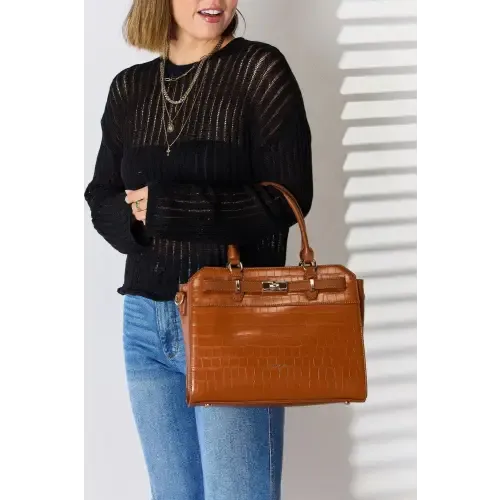 Leather Crocodile Handbag