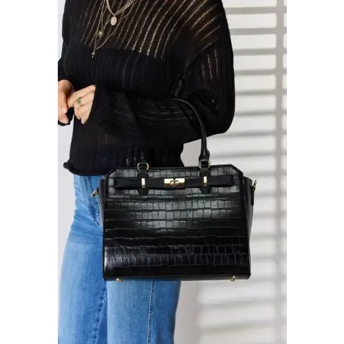 Leather Crocodile Handbag