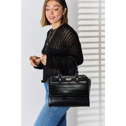 Leather Crocodile Handbag