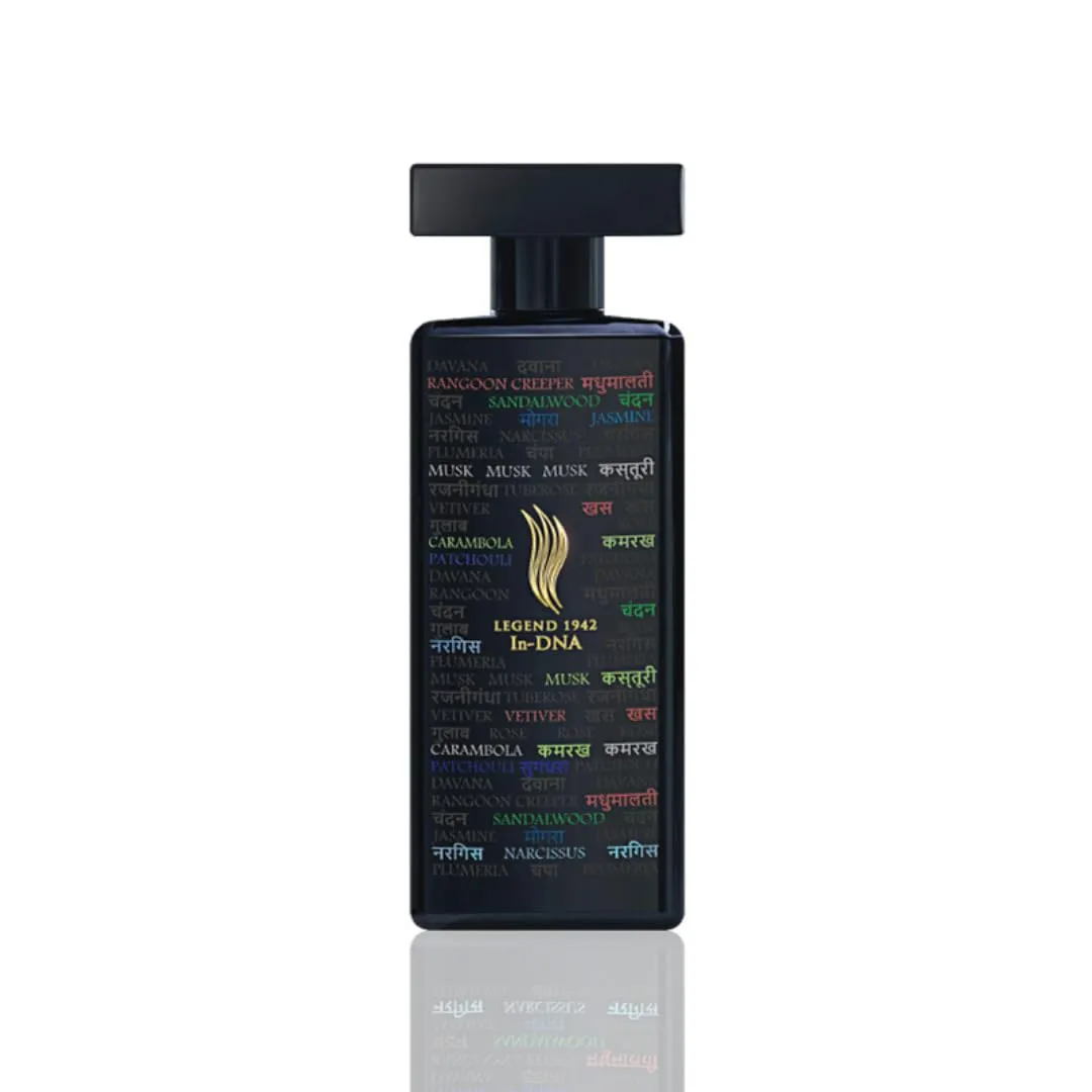 Legend 1942 Long Lasting Luxury Perfumes | In-Dna Black 100Ml | Branded Perfume For Men & Women | Cologne - Floral Fragrance | Everyday Essentials - Gifts | Hand Crafted by Amitabh Bachchan