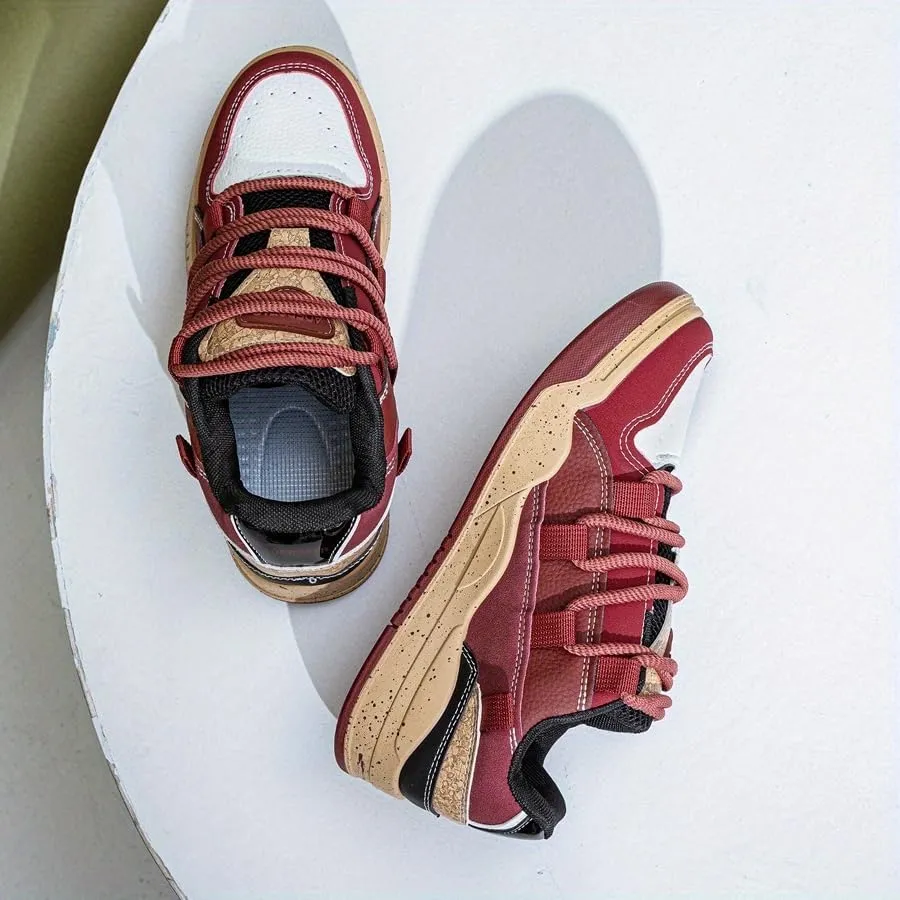 Leisure Sports Shoes Low-Cut Non-Slip Street Travel Pattern Skateboard Shoes for Men