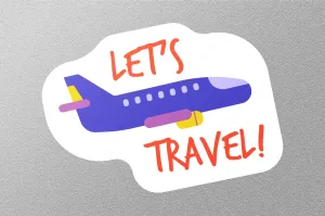 Let's Travel Travel Sticker