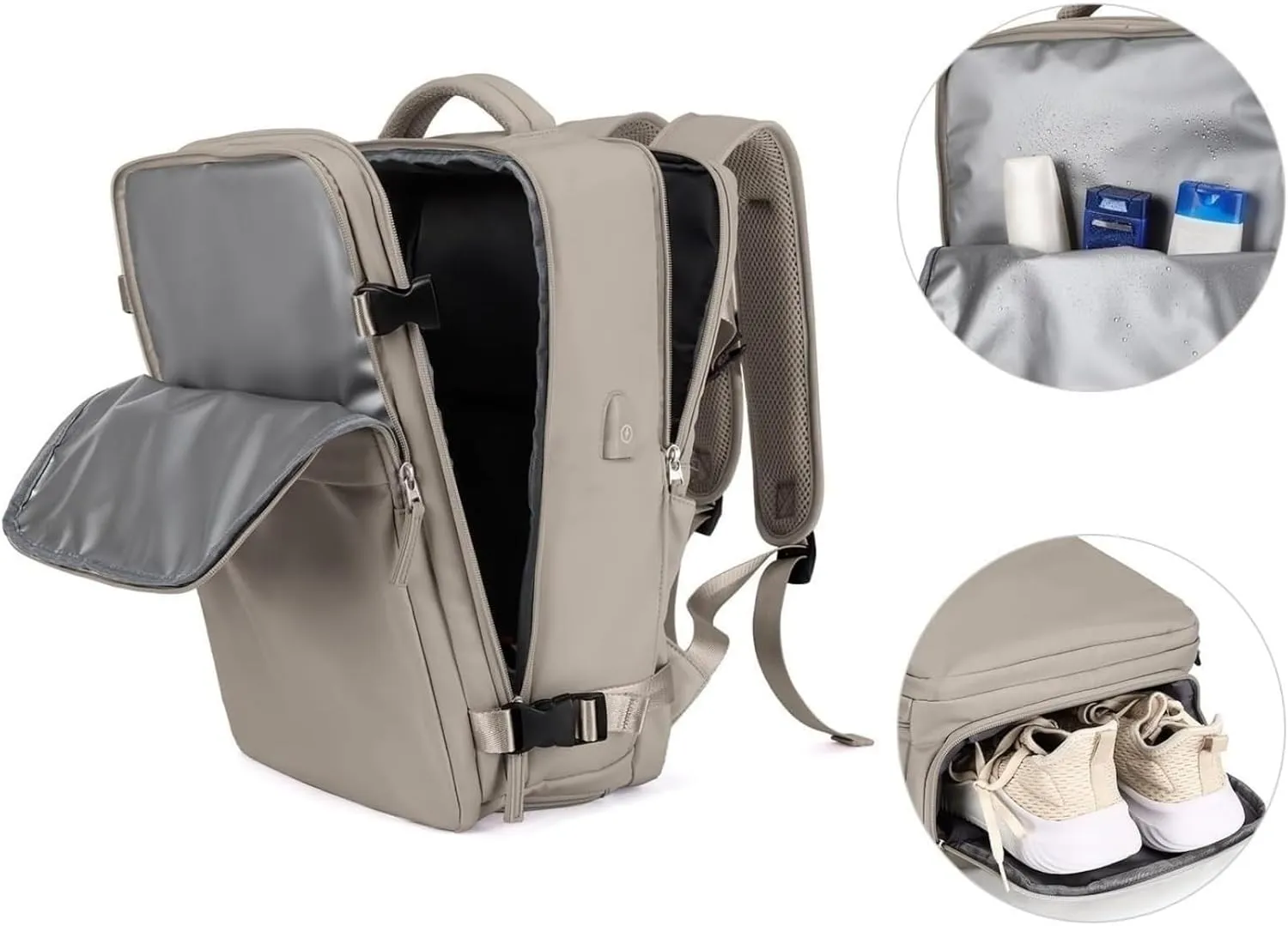 Levettevac Mochila, Levettebag, Levette Bag, Levettevac Backpack, Large Capacity Backpack with Separate Shoe Compartment (Blue)