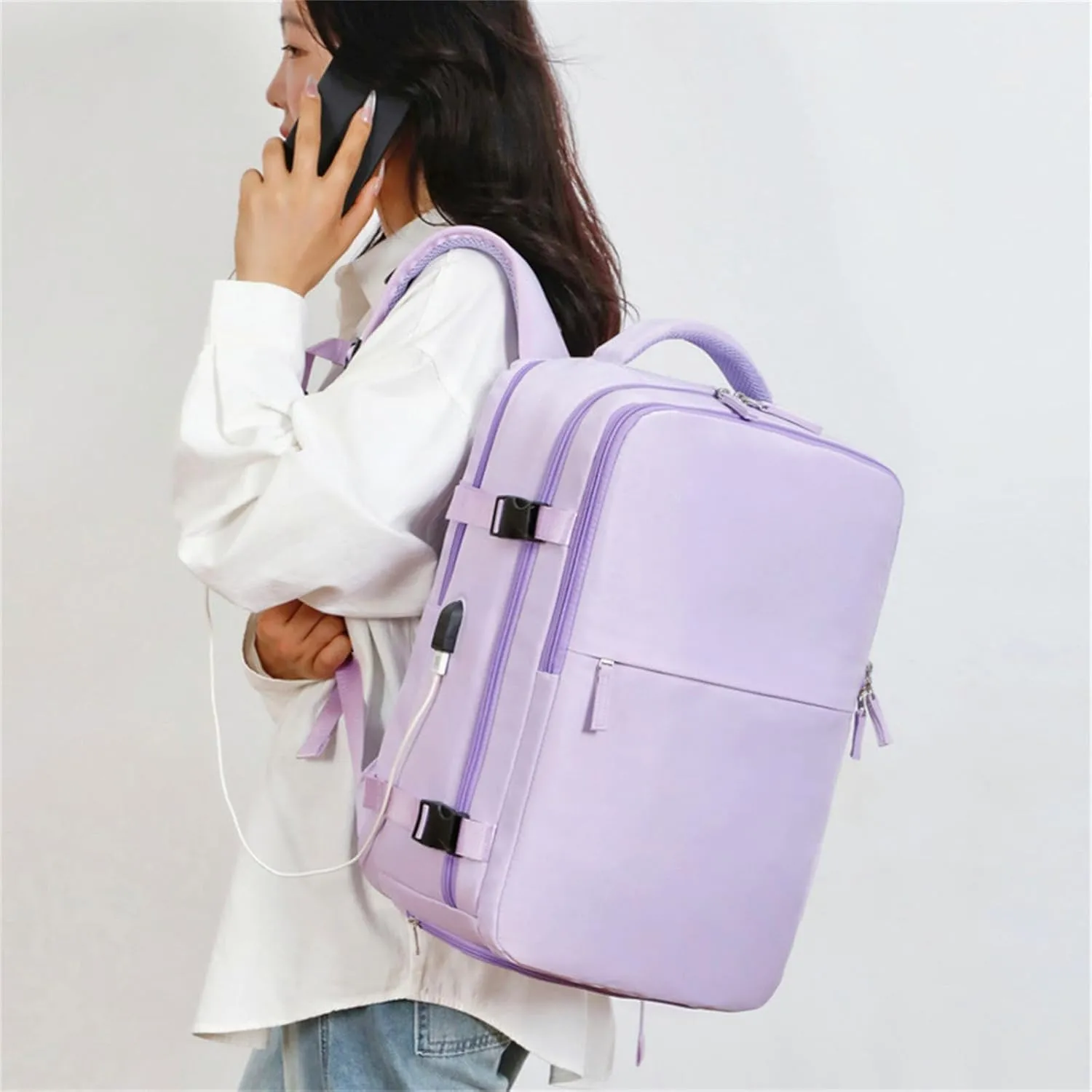Levettevac Mochila, Levettevac Backpack, LevetteBag, Levette Bag, Large Capacity Bag with Separate Compartment (Purple)