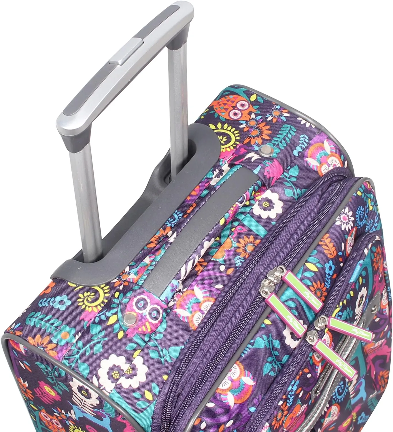 Lily Bloom Carry On Expandable Design Pattern Luggage With Spinner Wheels For Woman (20in, Wildwoods)