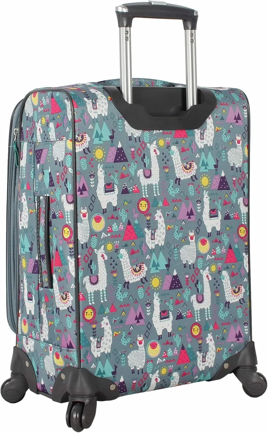 Lily Bloom Luggage Carry On Expandable Design Pattern Suitcase For Woman With Spinner Wheels (Llama Mama, 20in)
