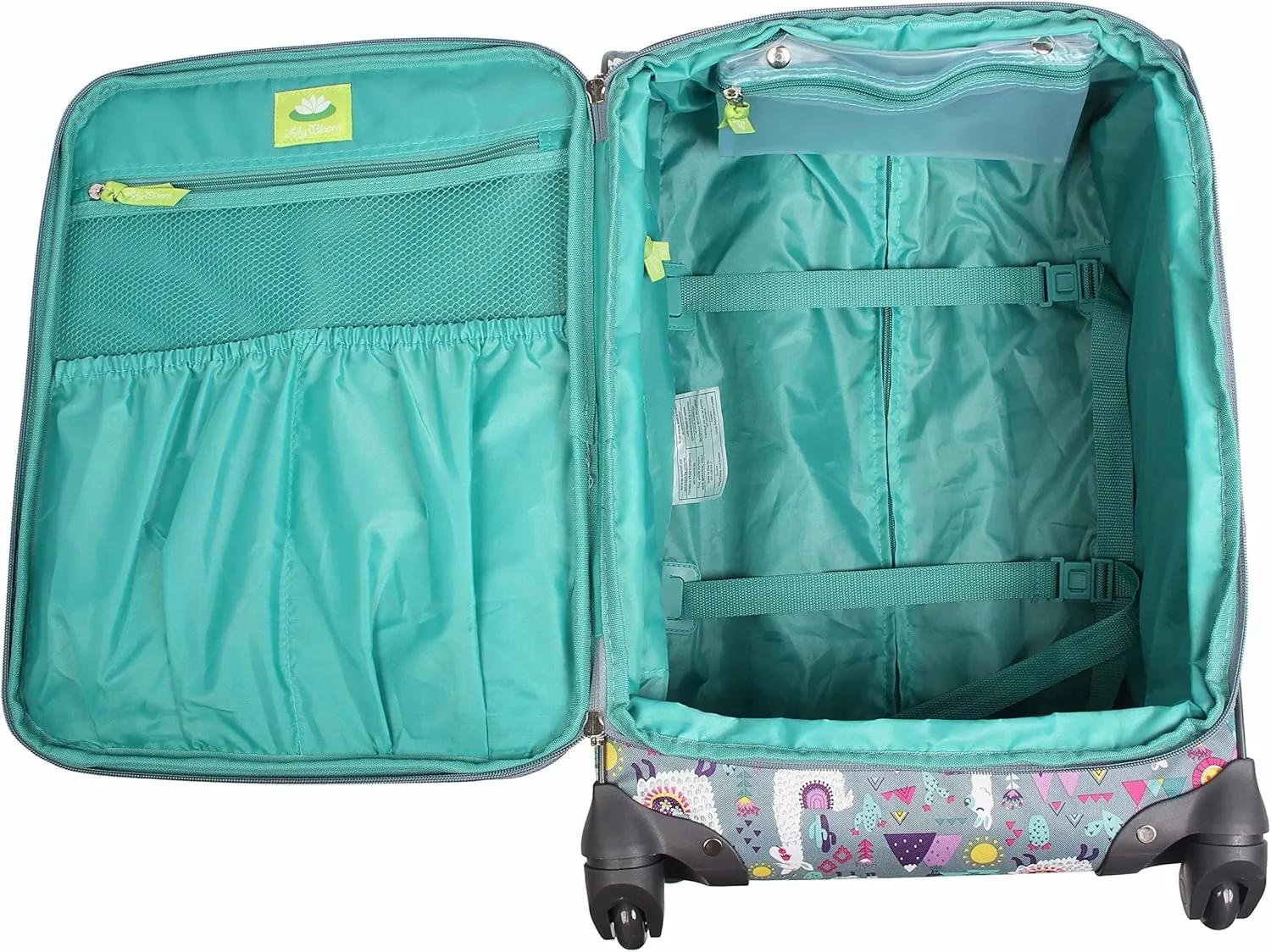 Lily Bloom Luggage Carry On Expandable Design Pattern Suitcase For Woman With Spinner Wheels (Llama Mama, 20in)