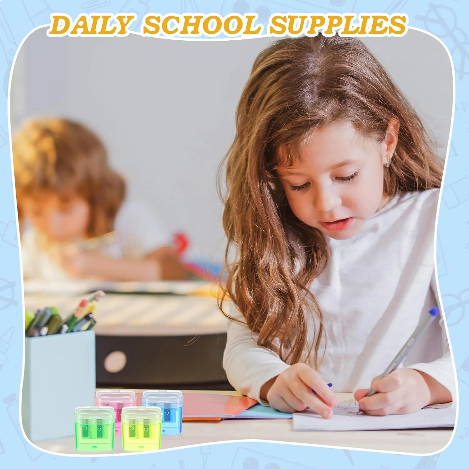Lincia 72 Pcs Pencil Sharpeners Bulk Pencil Sharpeners Manual Colored Dual Holes Portable Handheld Compact Sharpener for Kids Adults Students Party Favor School Class Office Home Travel Supplies