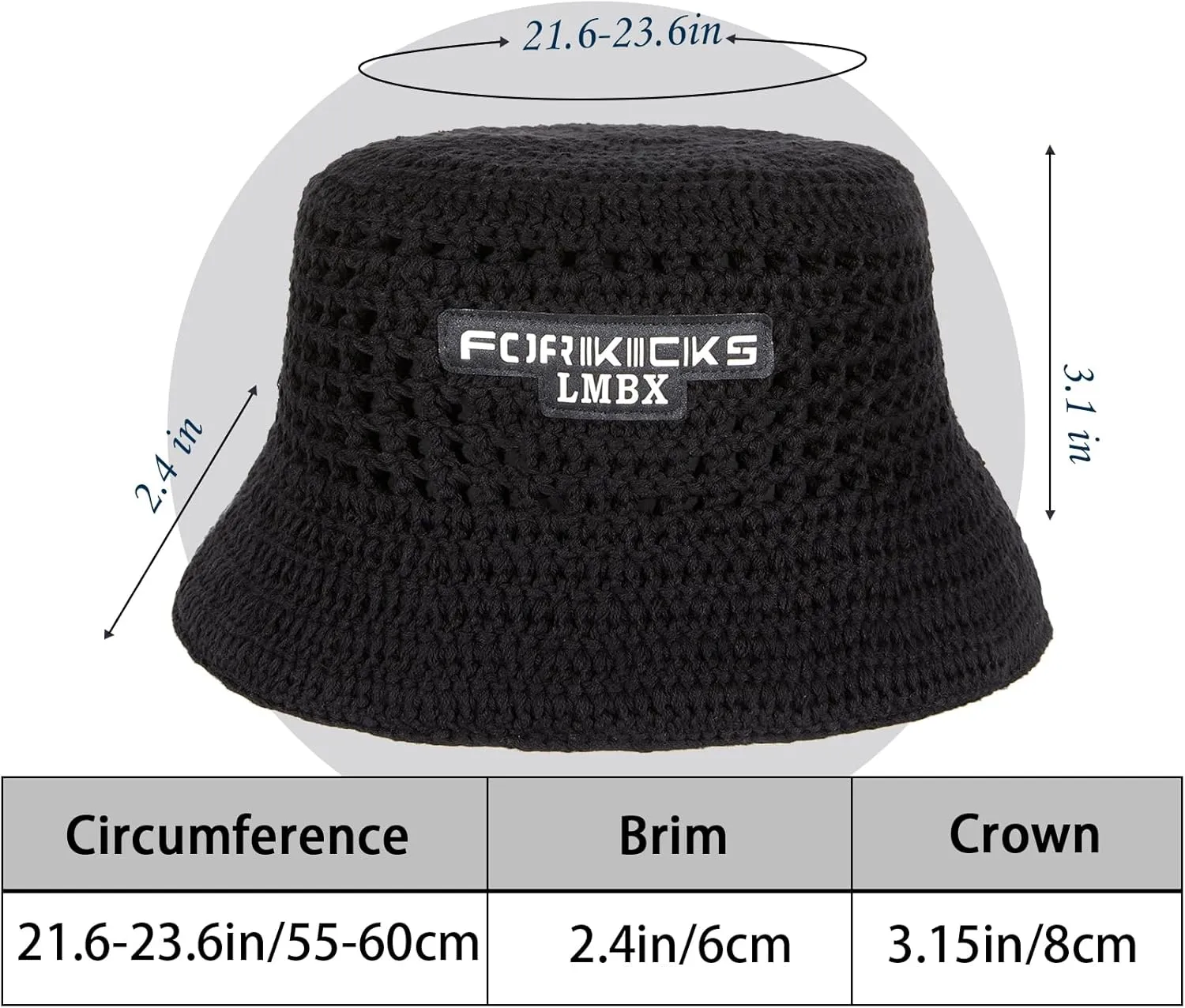 Lip Embroidery Fishing Hat Stylish Bucket for Men Women UV Protection Cap Lightweight Breathable Travel