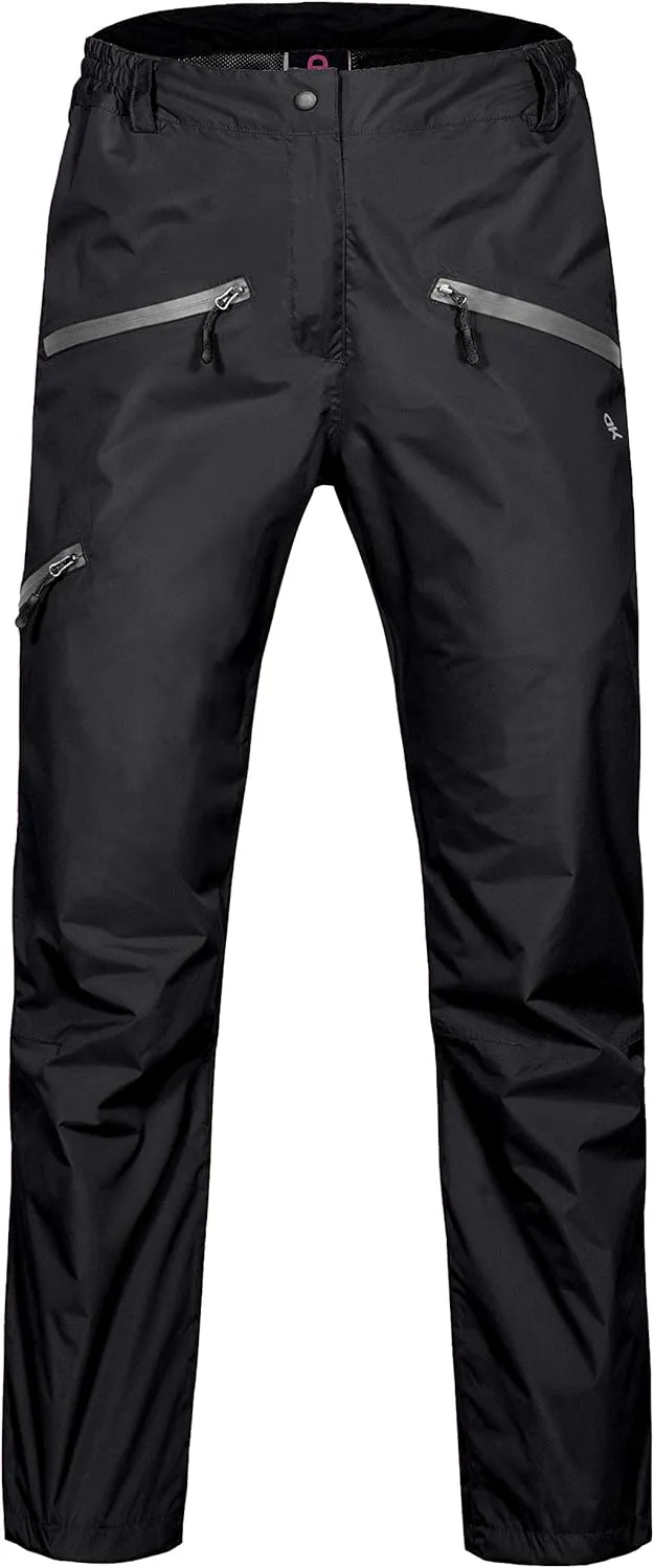 Little Donkey Andy Women's Lightweight Waterproof Rain Pants Breathable Hiking Pants for Outdoor Fishing