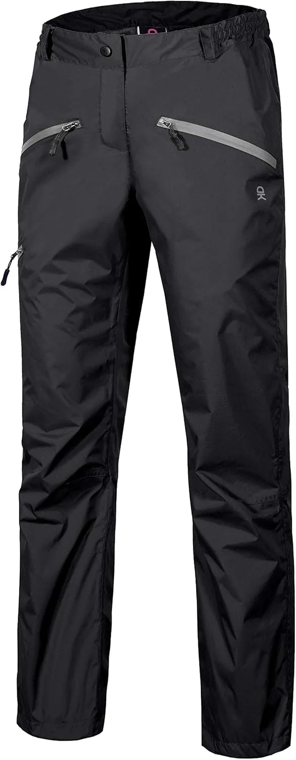 Little Donkey Andy Women's Lightweight Waterproof Rain Pants Breathable Hiking Pants for Outdoor Fishing