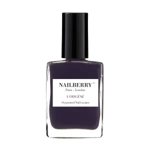 L'Oxygéné Oxygenated Nail Lacquer | Blueberry | Dark Blue Purple Opaque Nail Polish | UV Protected Long-Wear Nail Polish | 12-Free | Vegan | Certified Halal | Cruelty & Gluten Free | 15 ml