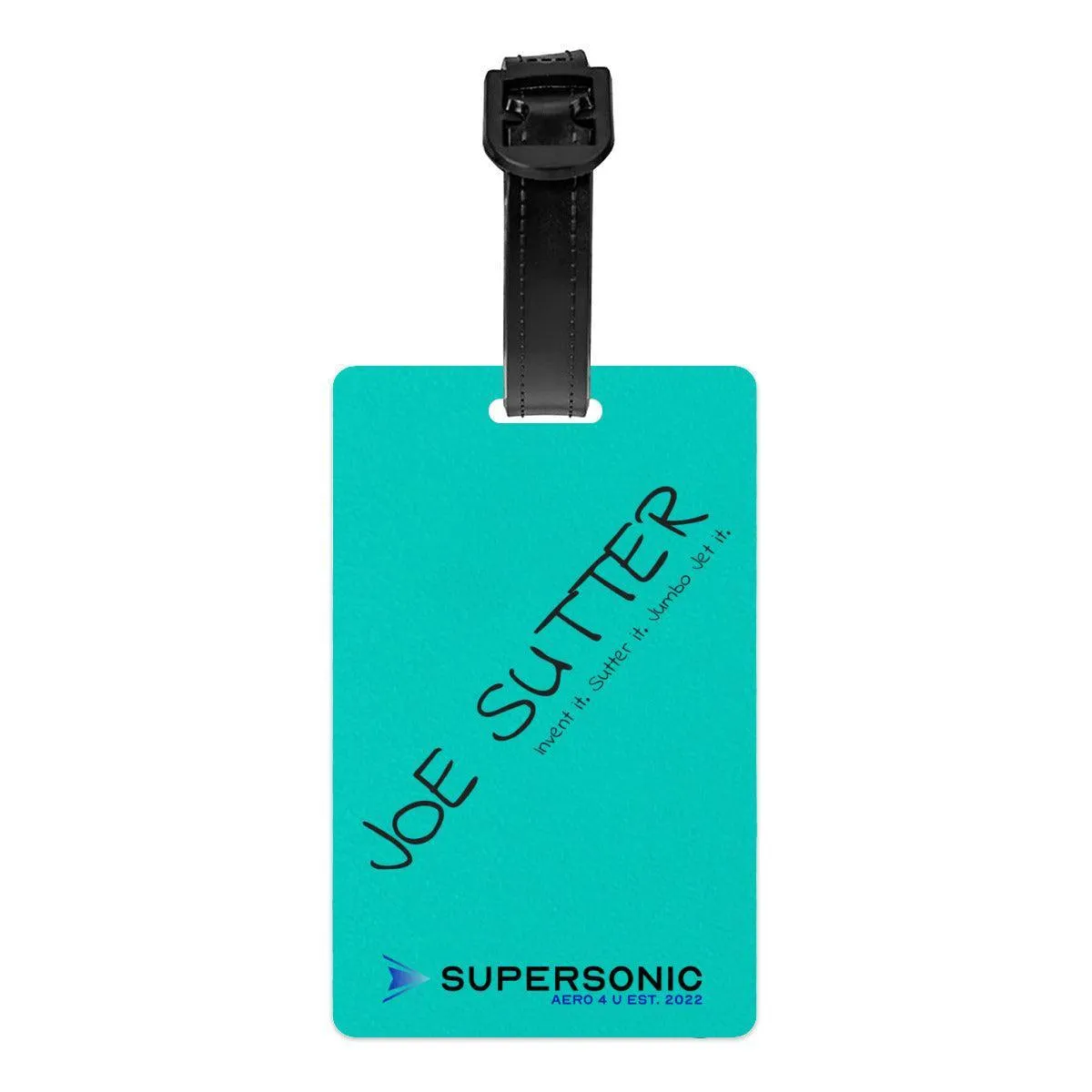 Luggage Tag Joe Sutter King of Boeing 747